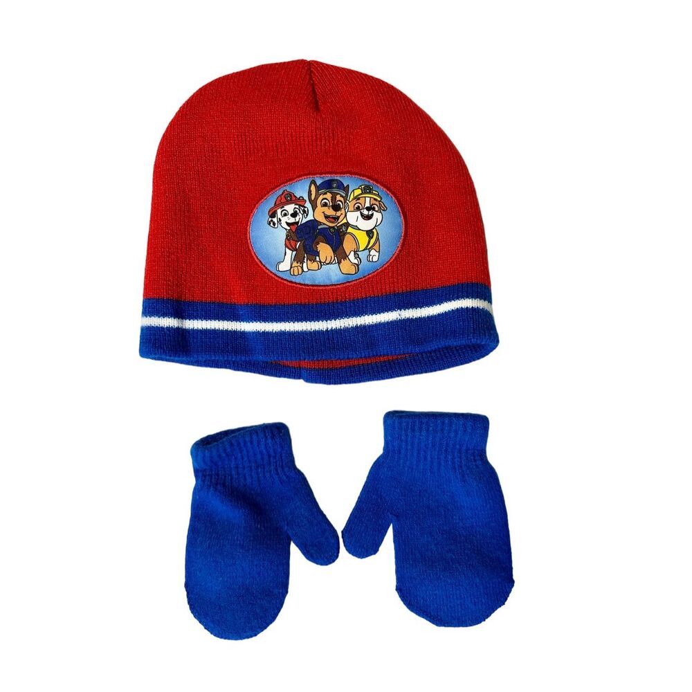 Toddler Paw Patrol Acrylic Beanie and Mittens